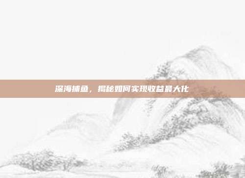 深海捕鱼，揭秘如何实现收益最大化  第1张